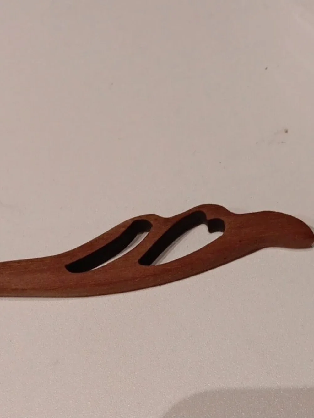Handcrafted Brown Wooden Hair Stick - Classic Womens Accessory
